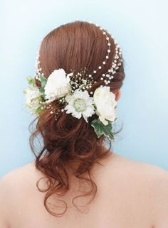 peinados con flores